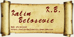 Kalin Belošević vizit kartica